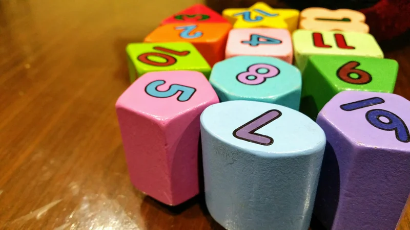 Colorful wooden number blocks used for hands-on math learning similar to Math-U-See manipulatives